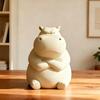 3D-печатная фигурка сердитого маленького бегемота, милая мини-статуэтка бегемота, забавная коллекционная фигурка животного для дома, гостиной, офисного стола