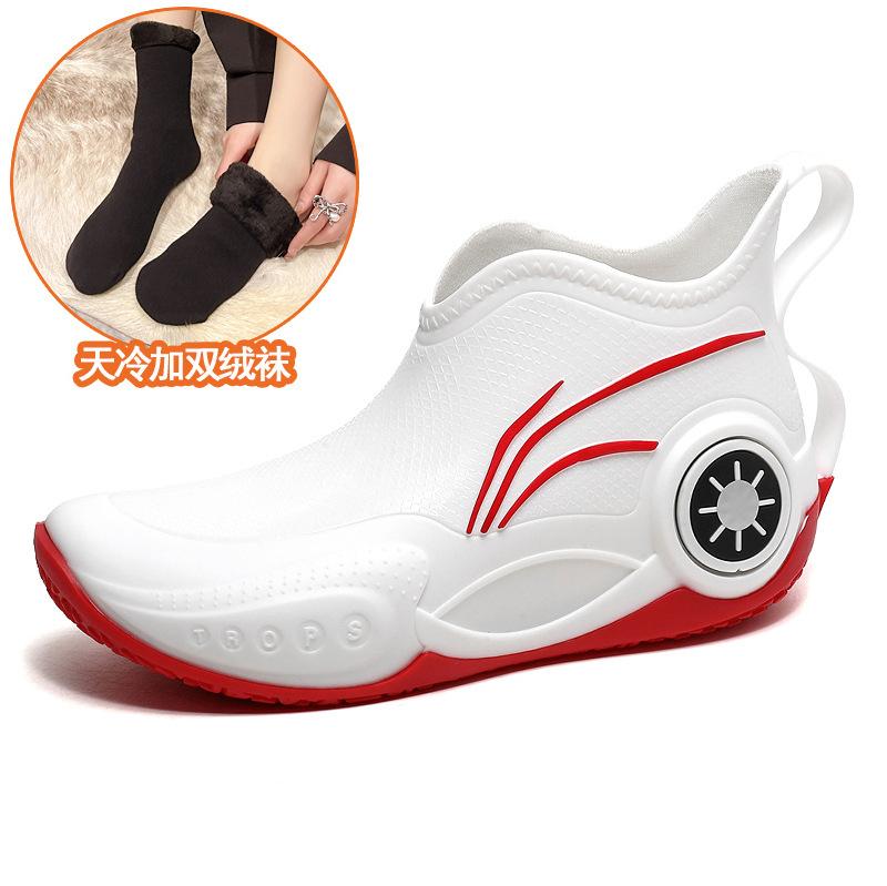 New Rain Boots Low Top Unisex Large Size Ankle Rubber Boots Waterproof Outdoor Fishing Shoes Kitchen Non-Slip Rain Boots 36-44