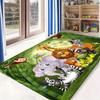Милые животные, узор бамбукового леса, коврик, нескользящий, моющийся ковер, придверный коврик для спальни, гостиной, кухни, декоративный коврик