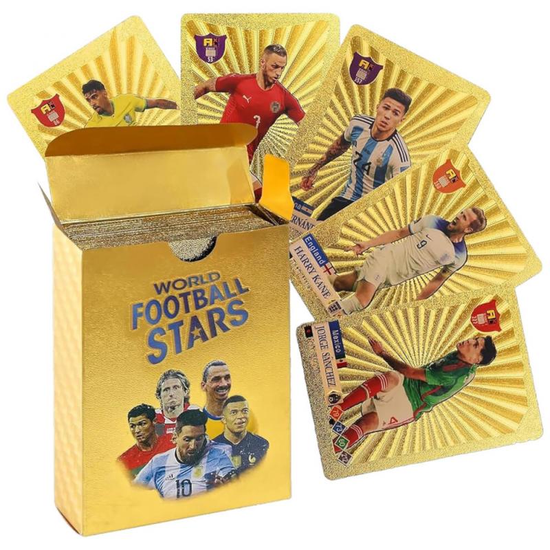 Football Card Collection Series, dedicated to fans and collectors. Stunning football card collection, waterproof and stain-resistant PVC trading cards