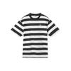 Downtown Logo Colorblock Striped Crew Neck Short Sleeve T-Shirt Men Tops Black 630115-01