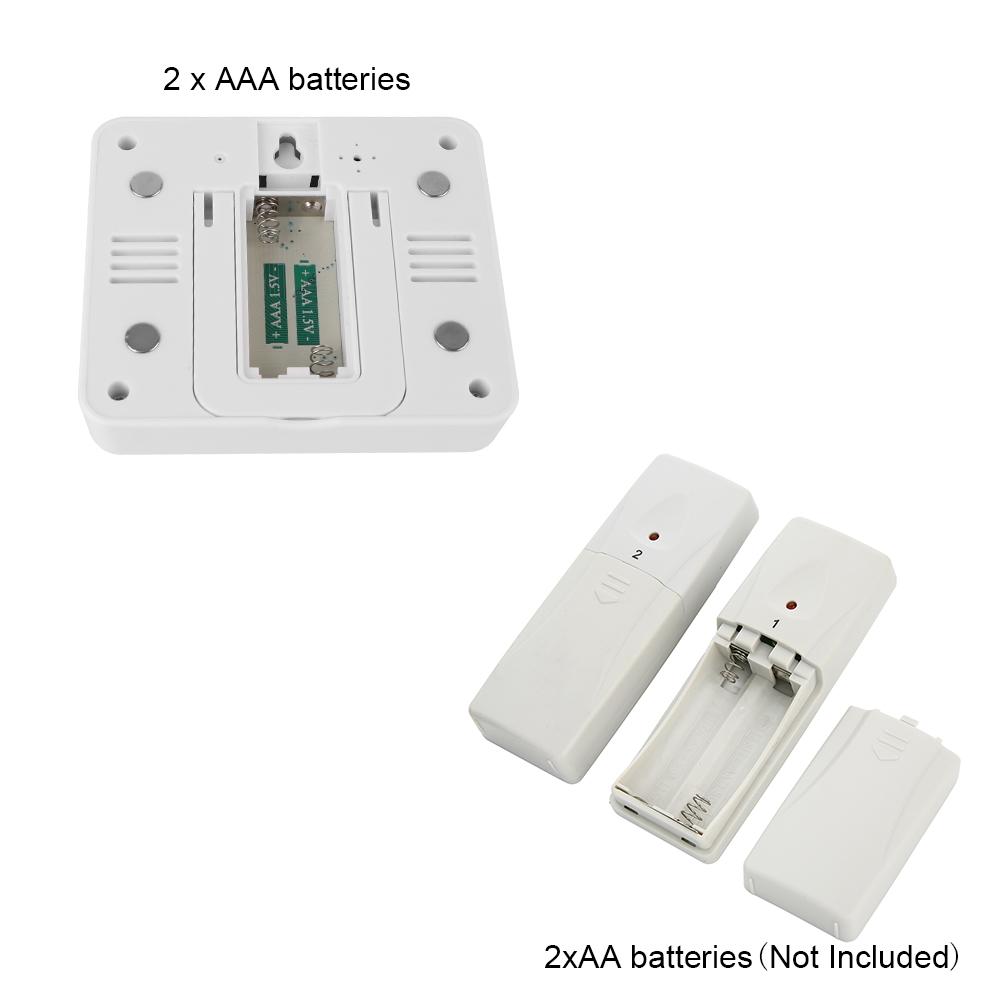 Внутренний наружный +2 датчика для кухни, морозильника, сада беспроводной термометр со звуковым сигналом тревоги измеритель температуры