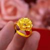 Peony Goldplated Stunning Ring For Women Featuring Adjustable Size And Sweet Floral Design