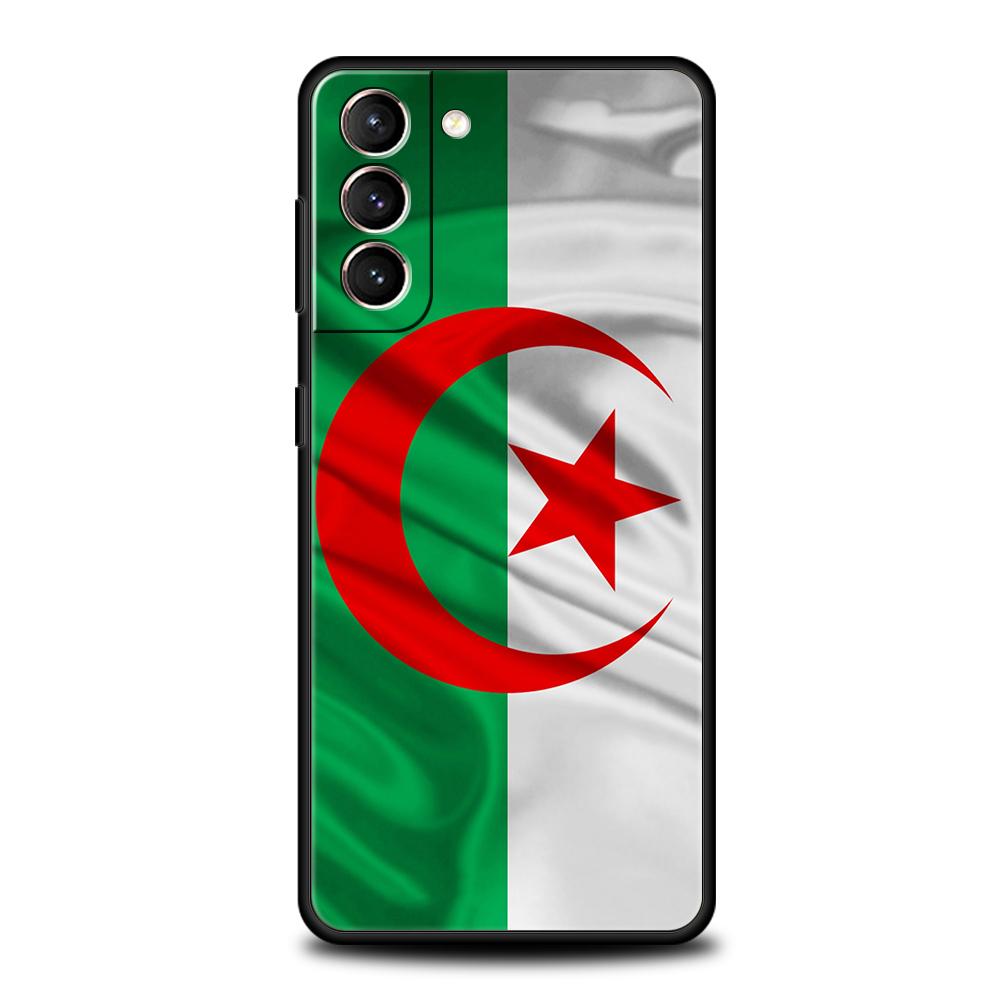 Algeria Flag Case for Samsung Galaxy S24 S23 S22 S20 S21 FE Ultra S10 S10E S9 S8 Plus 5G Silicone Shockproof Phone Cover Capas
