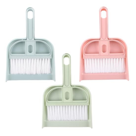 Mini Broom Dustpan Set Compact Lightweight with Hanging Hole Soft Durable Bristle Scratch-free Cleaning Tools Hamster Small Pet Supplies