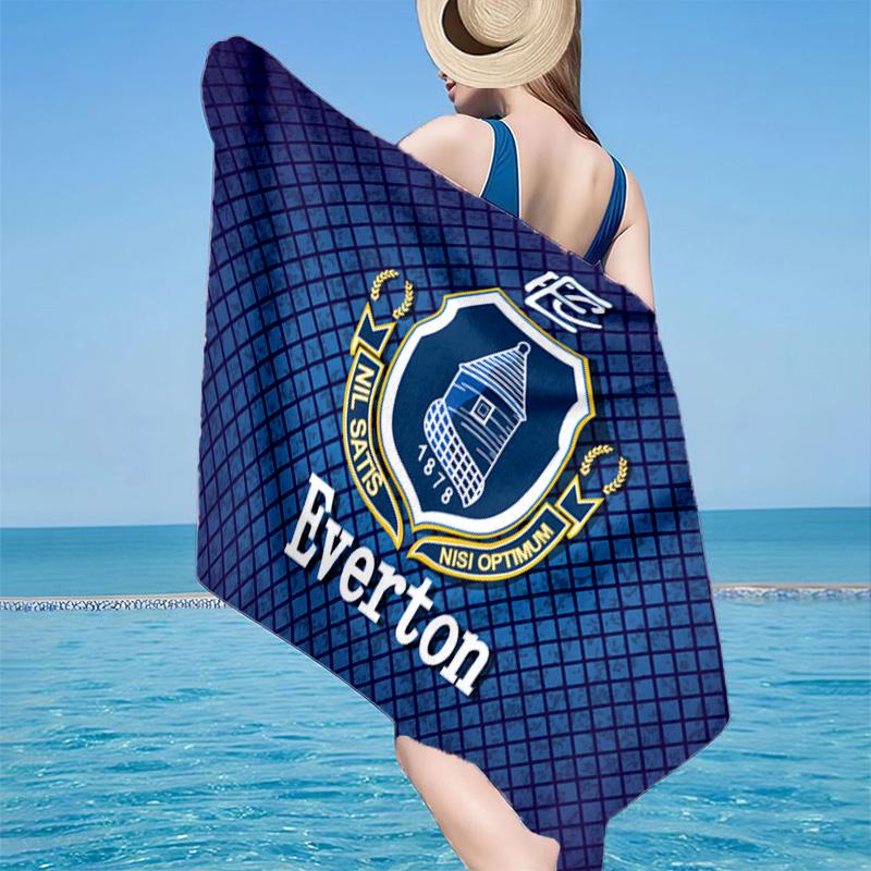 1PC Everton Football Club Crest Beach Towel - Soft, Absorbent Microfiber, Lightweight, Ideal for The Beach, Parties, Travel, Camping fan gifts