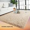 Пушистый лохматый большой ковер противоскользящий мягкий коврик для спальни гостиной столовой