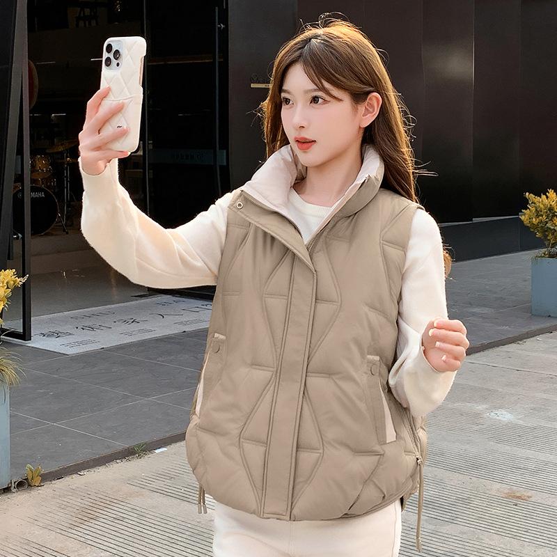 Новая женская холодная тонкая куртка, хлопковая одежда, модная, универсальная, утолщенная, теплая, высококачественная ткань, легкий жилет-пальто