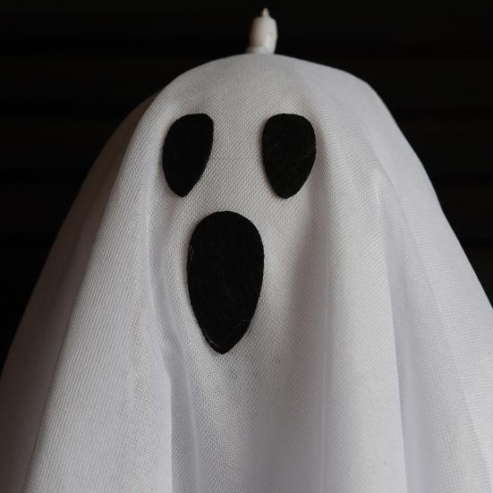 Хэллоуин Подвесное Украшение Призрак Динамичный Ужасающий Эффект Легко Устанавливается Светящийся Подвесной Призрак Внутреннее Наружное Украшение