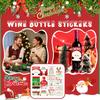 Christmas Wine Bottle Label Stickers For Decoration Cute Waterproof Labels 12 Pcs