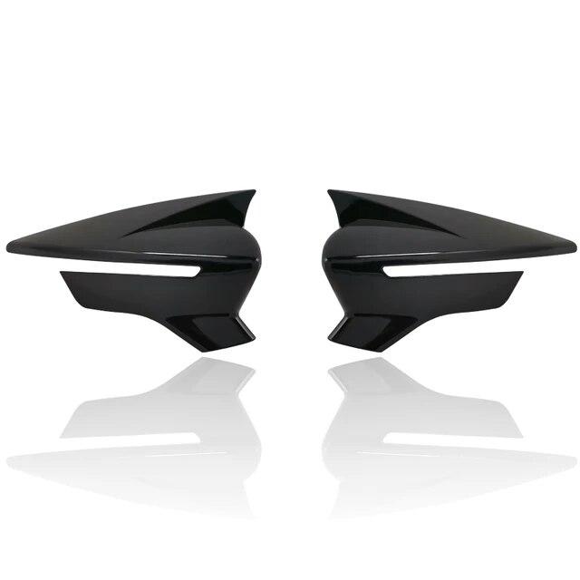 Глянцевые черные/углеродные чехлы на зеркала заднего вида для Seat Leon MK3 MK3.5 5F ST FR Cupra 2013-чехол для зеркала заднего вида