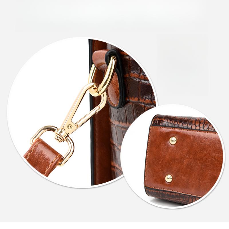 Модные винтажные сумки кроссбоди из аллигатора для женщин, женские наплечные сумки большой вместимости, кошельки и сумочки, сумка под мышкой