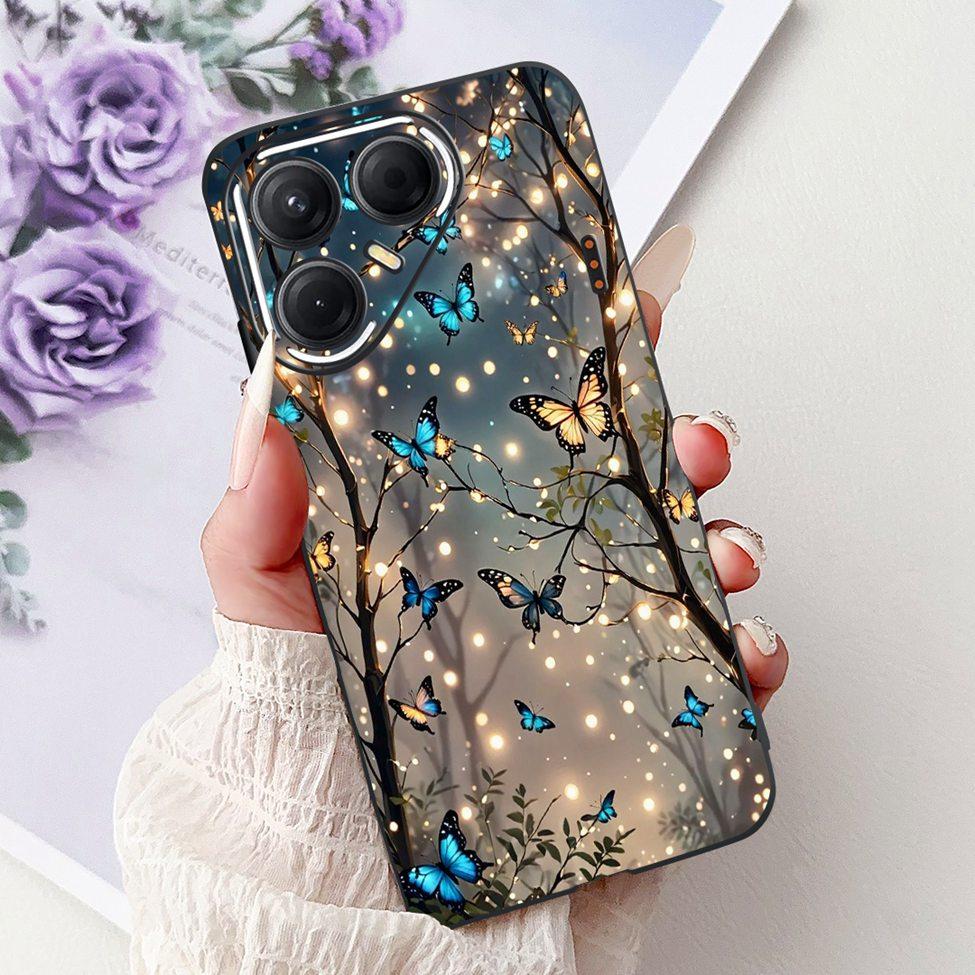 For Tecno Pova 7 5G Cover Case LJ7 Luxury Butterfly Love Fashion Flowers Cool Lion Painted Phone Case For Techno Pova7 5G Bumper
