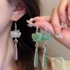 Серьги-капли из смолы в китайском стиле с лотосом - Модный старинный дизайн