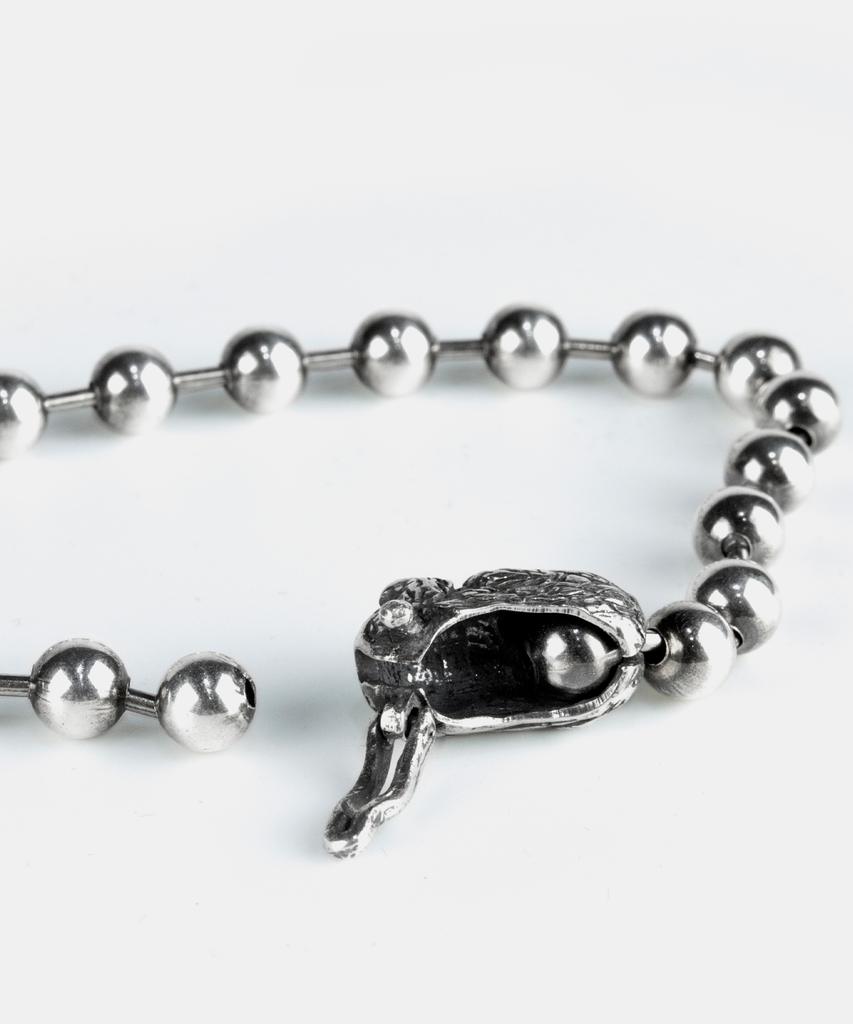 Sheen666 Unknown Creature Ball Chain Silver Bracelet 6Mm
