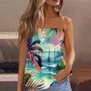Летние топы-трубы для женщин, милая сексуальная футболка без рукавов с открытыми плечами и цветочным принтом