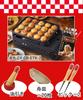 Iwatani Flame Tako 2 Takoyaki Machine, набор из 4 предметов, машина для такояки, масляный инструмент для вытягивания масла, пластина-лодка, черный цвет CB-ETK-2 & & &