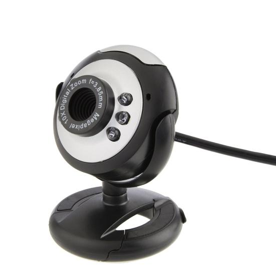 USB Webcam High 6 LED Night Clarity 12.0MP Light Web Camera Built-in Mic