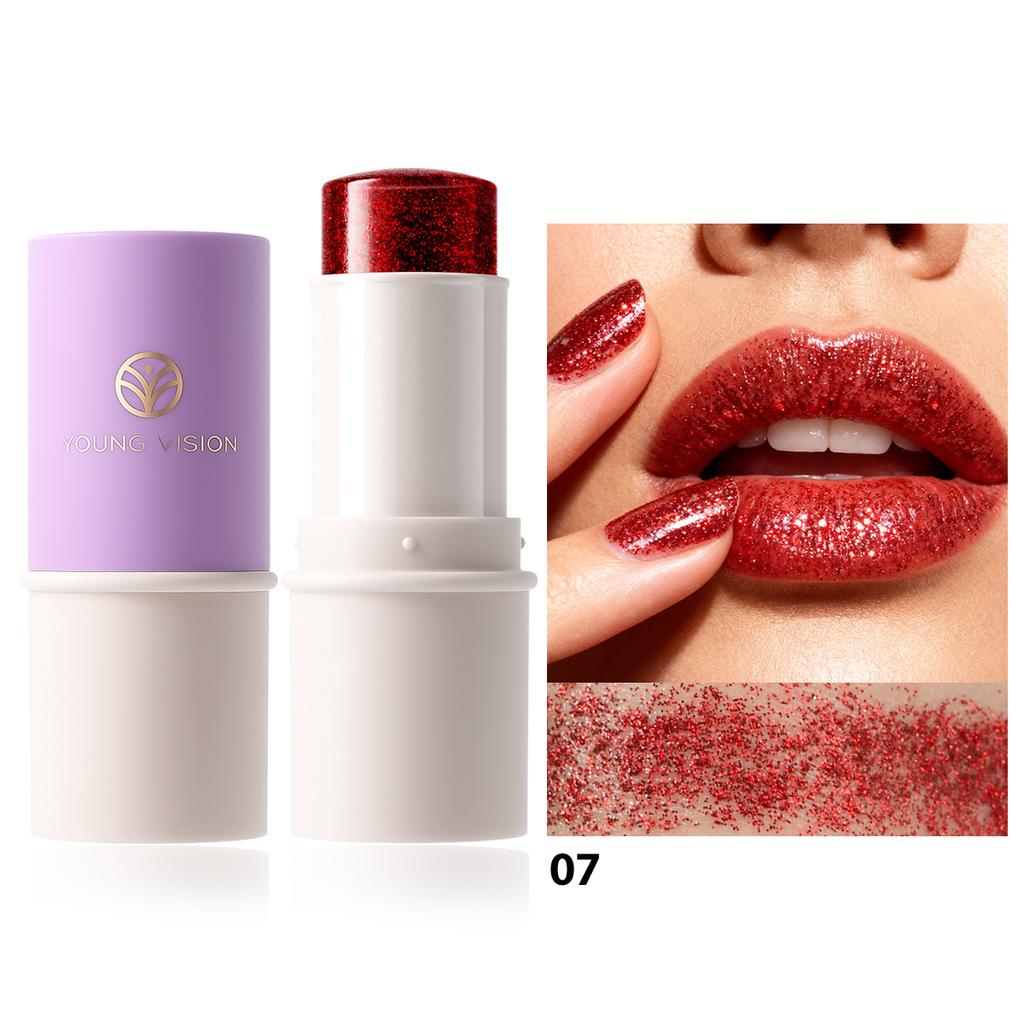 7 Цветов Сценический Макияж Лицо Глиттер Тени для Век Красота Макияж Перламутровый Разноцветный Глиттер для Тела Стик