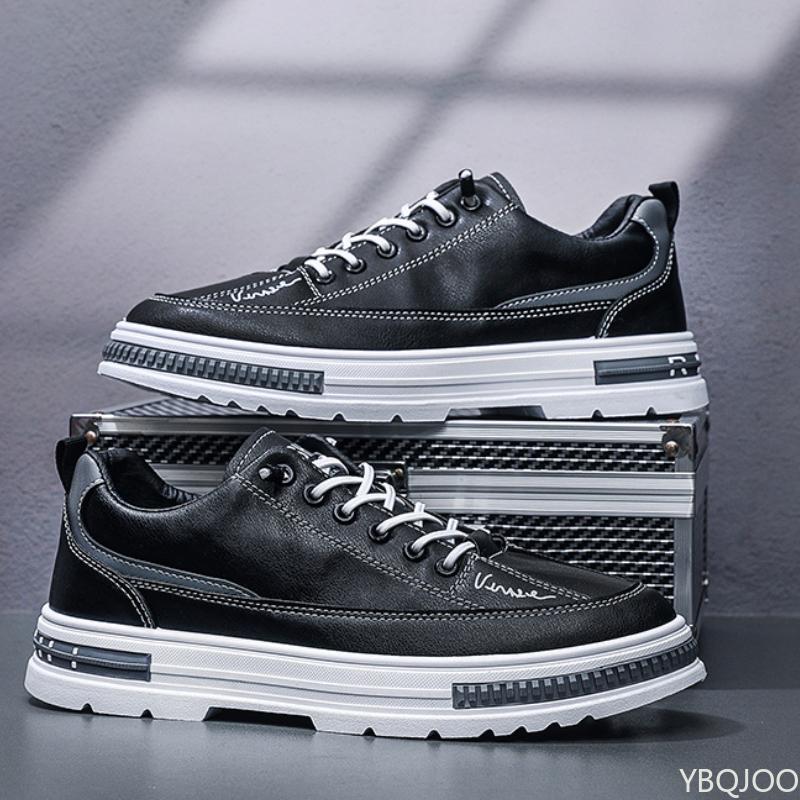 Men's Vulcanized Shoes 2025 Spring New Thick Soled Non Slip Sports Casual Flat Shoes Trendy Single Shoes Sneakers Zapatos Hombre