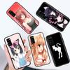 Black Case for Xiaomi Poco X6 X4 M5 M6 F5 F6 C65 C55 C50 C51 C40 Pro Redmi 14C A3X 13C 12C 11T 10A 9C Note 7 6 8A Plus W-59 Cat Girl