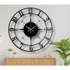 Metal Wall Clock for Home and Hall, Living Room, Bedroom, Office, Antique Big Size Modern Wall Watch for Home Decor ( 50 Cm) Matte Black,Analog