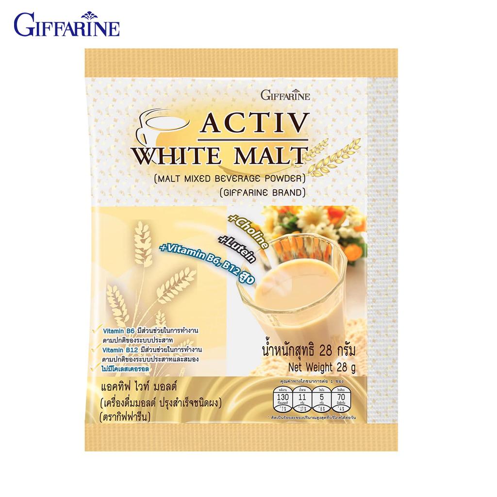 Giffarine Activ White Malt, Солодовый порошок для смешанных напитков, 28 г x 20 пакетиков 41807