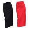 Women Long Skirt High Waist Solid Color Back Slit Design Hip Wrapped Midi Skirt Office Lady