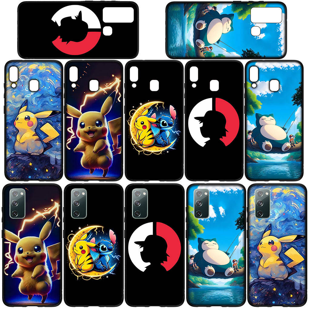 Чехол для iPhone 16 15 Xiaomi Redmi Note 14 13 12 11 Pro Max X 8 9 16e Samsung Galaxy S25 S24 S23 Moto OPPO Huawei Cool Pokemon Go Pikachu Phone Case