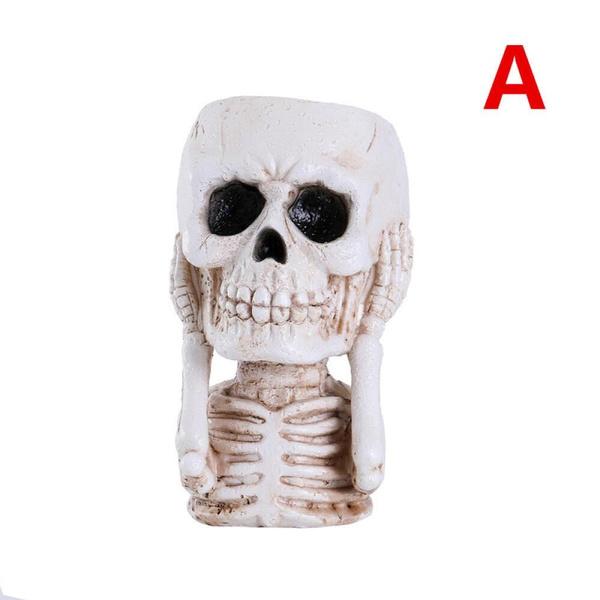 3D Череп Форма цветочный горшок смешной комнатный настольный контейнер для растений для украшения домашнего офиса стола