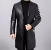 Men Black Halloween Soft Lambskin Leather Trench Coat Handmade Stylish Formal