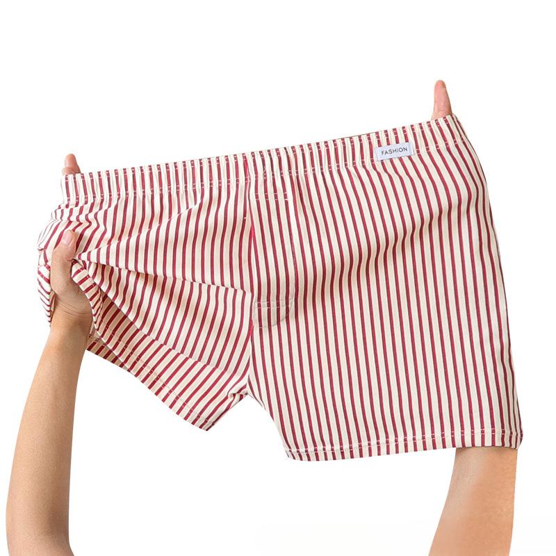 Женские полосатые шорты-боксеры 2025 года, летние шорты с эластичной резинкой на талии, свободные шорты для мальчиков, милые шорты для сна, спортивные штаны