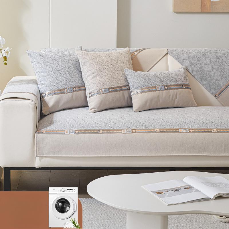 Подушка для дивана в скандинавском минималистском стиле, синель, универсальный чехол для дивана Four Seasons, устойчивый к пятнам, нескользящий, не царапающий спинку, полотенце