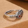 Enamel Mortilore Lan Jixiang Ruyi Ring Women 'S Personal Hollow Culture Retro National Celestial Orals Merbers 