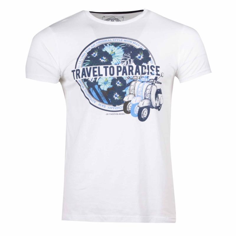 Футболка с короткими рукавами и принтом из мягкого хлопка Paradise margot assor 24 Men BLAGGIO