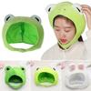 Caps Warmer Bonnet Green Headgear Winter Autumn Hats Rabbit Bunny Ears Plush Hat Big Frog Eyes Hat