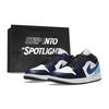 Air Jordan 1 Нескользящие Устойчивые к истиранию Низкие Скейтбордические кроссовки Унисекс Белый Синий Черный 553558-132(Team963-SBOX)