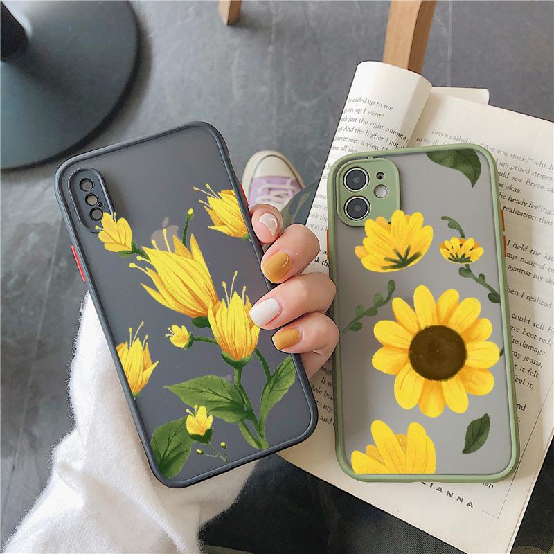 Чехол для телефона с цветами подсолнуха и хризантемами для iPhone 16 15 12 11 13 14 Pro Max XS XR X 15 14 7 8 Plus SE2 Ударопрочная задняя крышка