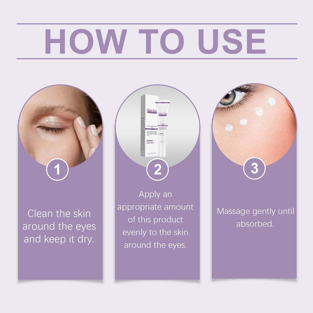 Коллагеновый крем для глаз Укрепляющий Увлажняющий и Гидратирующий Кожа вокруг глаз Нежный уход Питательный и Осветляющий Крем для глаз