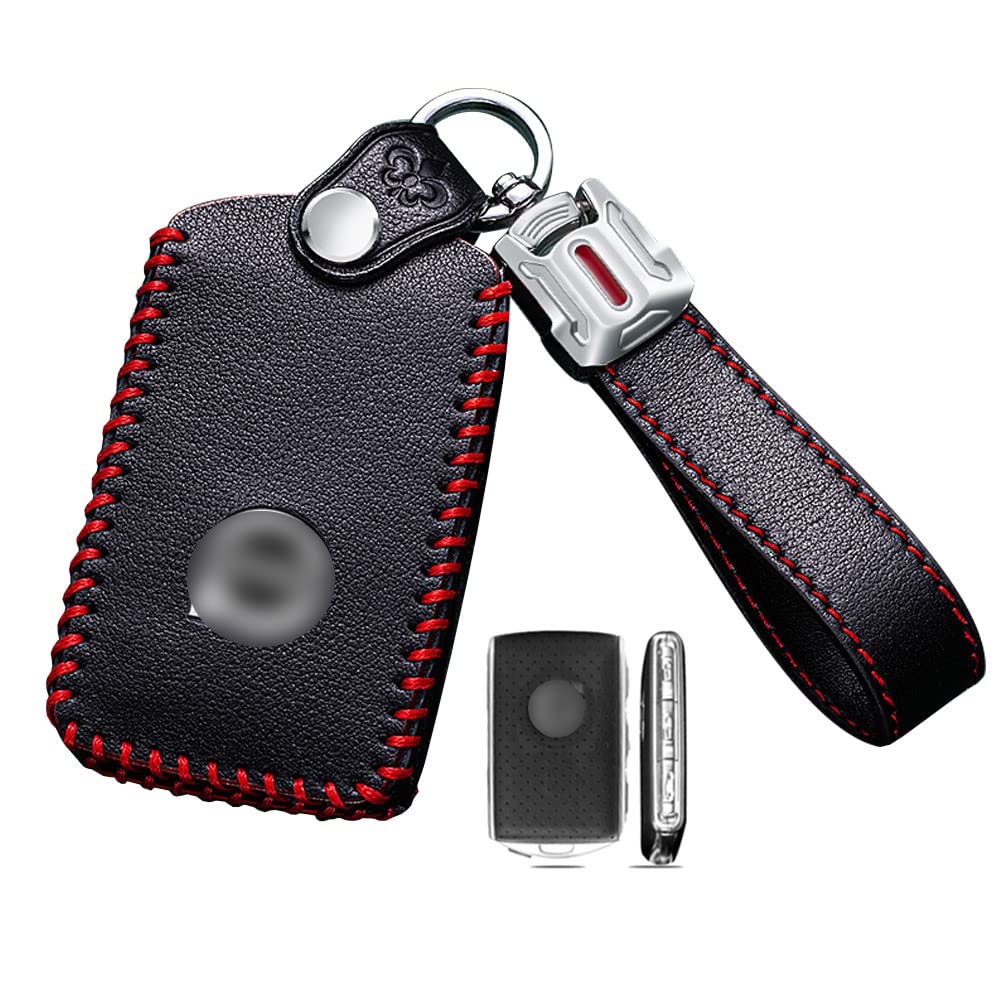 LETINGFAR Key Case for Volvo Smart Key Case Key Cover Genuine Leather Volvo Dedicated
