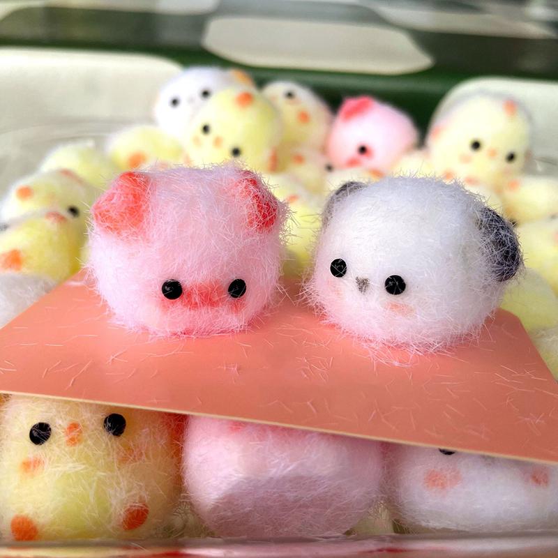 1 шт., липкая мягкая игрушка для снятия стресса в виде цыпленка, свиньи, собаки, симпатичная игрушка для снятия стресса с помощью сжимаемого силиконового брелок-сумки