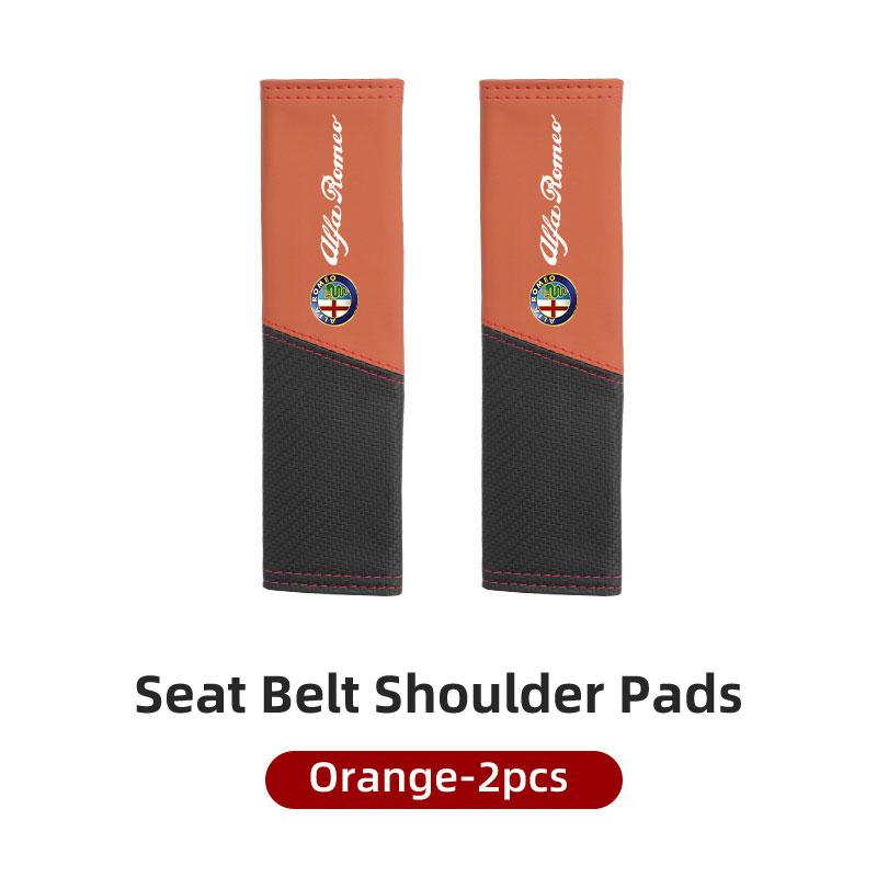 Car Seat Belt Cover Seatbelt Shoulder Strap Protector Pad For Alfa Romeo 159 Giulietta Giulia 147 Mito 156 159 166 GT Stelvioxya563