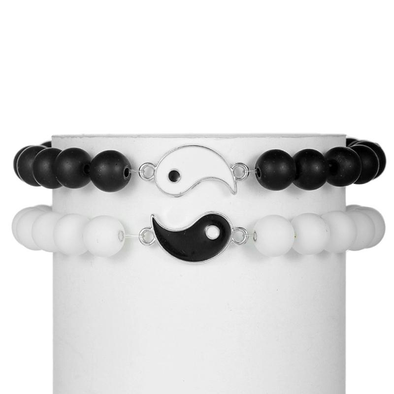 Европейские и американские черно-белые парные браслеты тай-чи