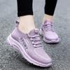 Sneakers New Fashion Wedge Platform Plus Size Casual Sports Shoes Women Lace-up Mesh Breathable Women's Vulcanized Shoes