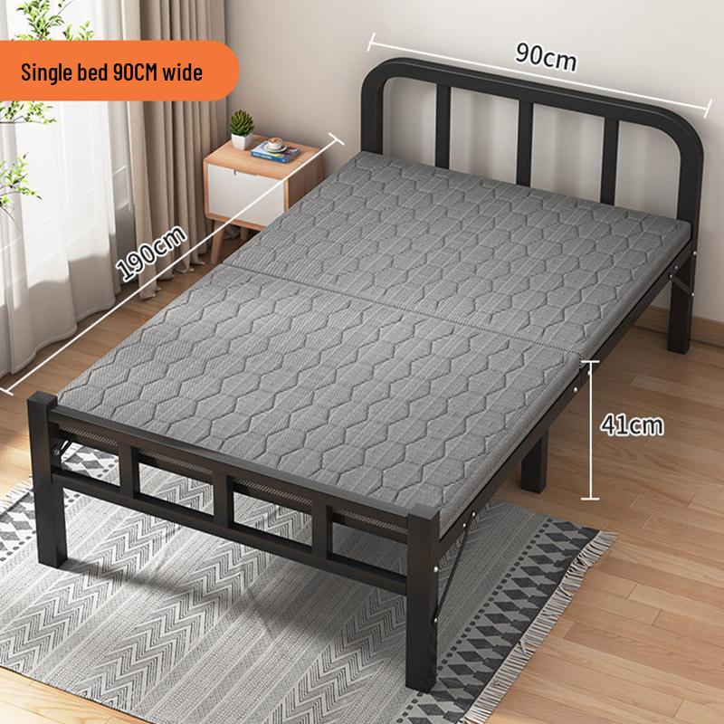 Modular Foldable Iron Bed for Dorms and Naps - Adult Size