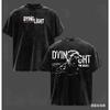 Футболка Dying Light Washed Ретро Мода Оверсайз Унисекс Уличная Одежда Графическая Футболка, Всесезонные Повседневные Хлопковые Топы с Игровым Принтом, Стиль Харадзюку