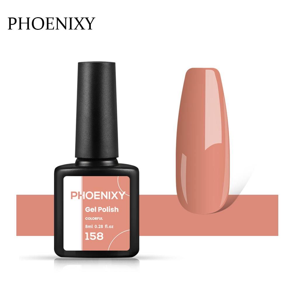 PHOENIXY, 60 цветов, гель-лак для ногтей, долговечный гель-лак, верхнее базовое покрытие, полуперманентный гель-лак, дизайн ногтей «сделай сам»