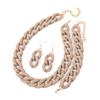 Acrylic Chunky Chain Necklace for Women Bohemain Chains Choker Earrings Bracelet Jewelry Set