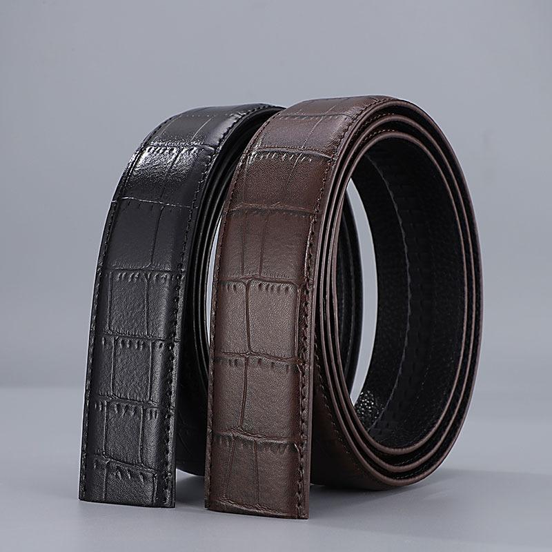 First Layer Cowhide Automatic Belt Men'S Business Crocodile Pattern Dragon Green Belt Wide Waist Seal
