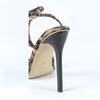Fashion Eilyken Design Style Leopard Print Buckle Strap Women Sandals Street Style Sequin Cloth PVC Transparent Thin High Heels  Shoes